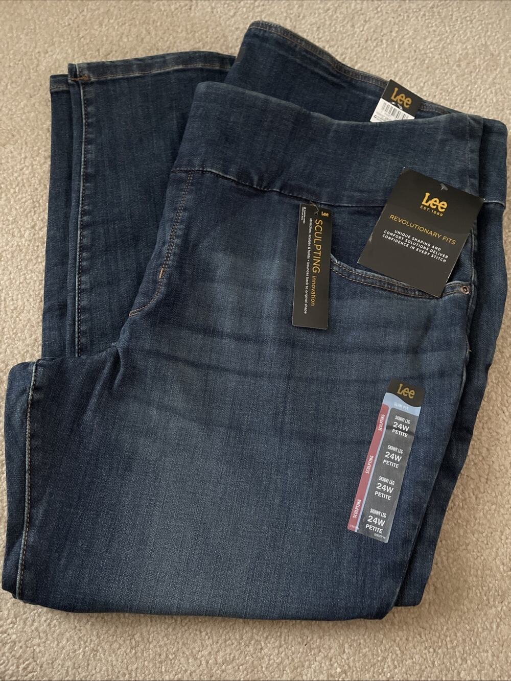 Lee Women’s Plus Jeans 24W Petite Sculpting Innovation Skinny Leg